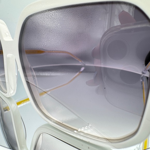 Isabel Marant Oversized Square Sunglasses White Yellow Gradient Grey IM 0163/S main image 5